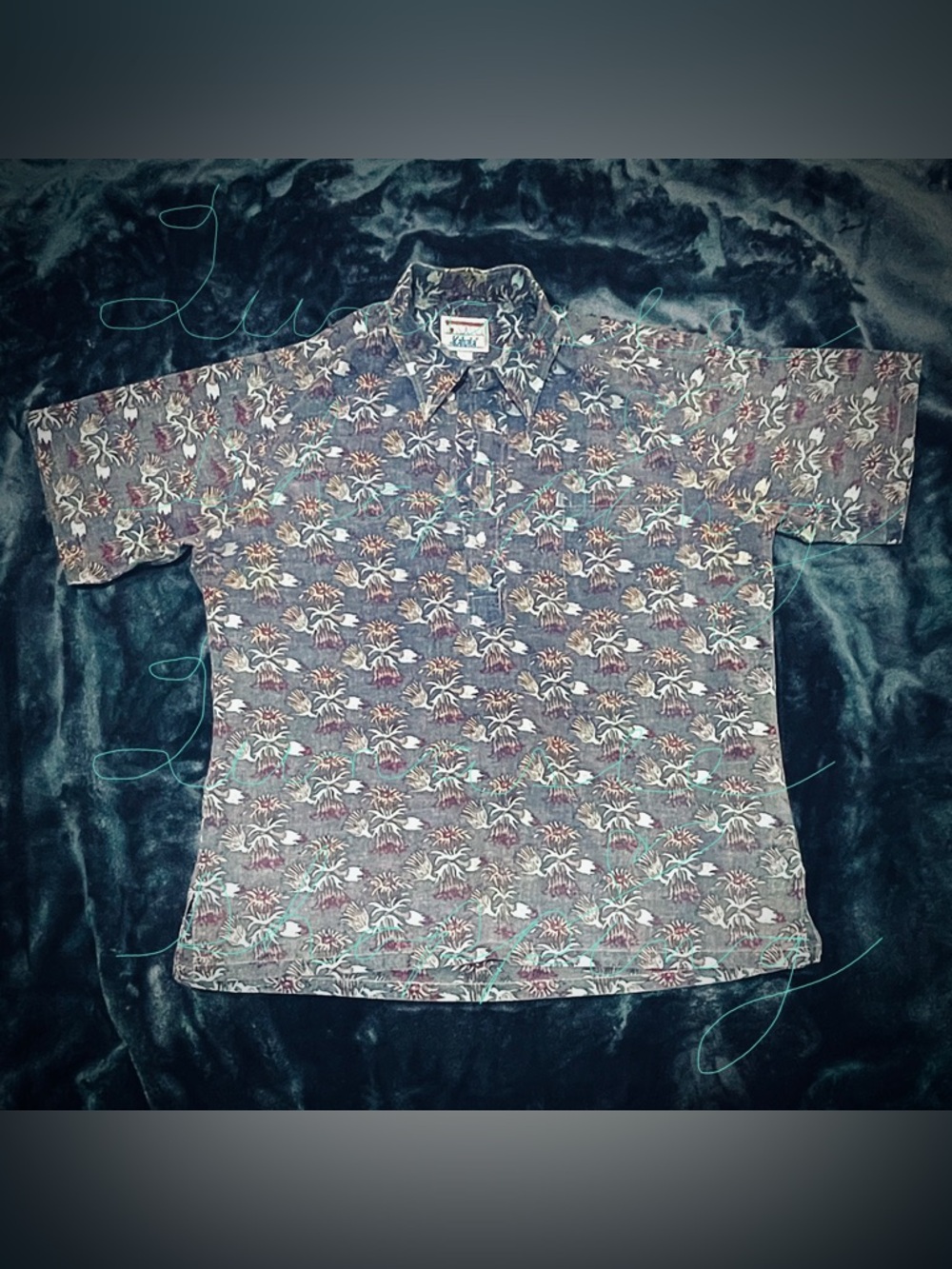 Men's Short-Sleeve Floral Button-Up Shirt